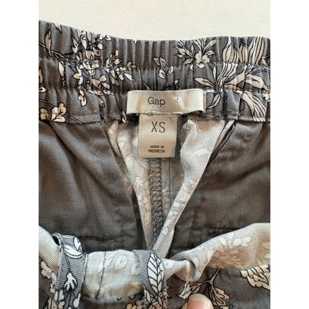 Gap Womens Floral Tencel Lyocell Pull On Pants Gray XS 227435 - Picture 3 of 7